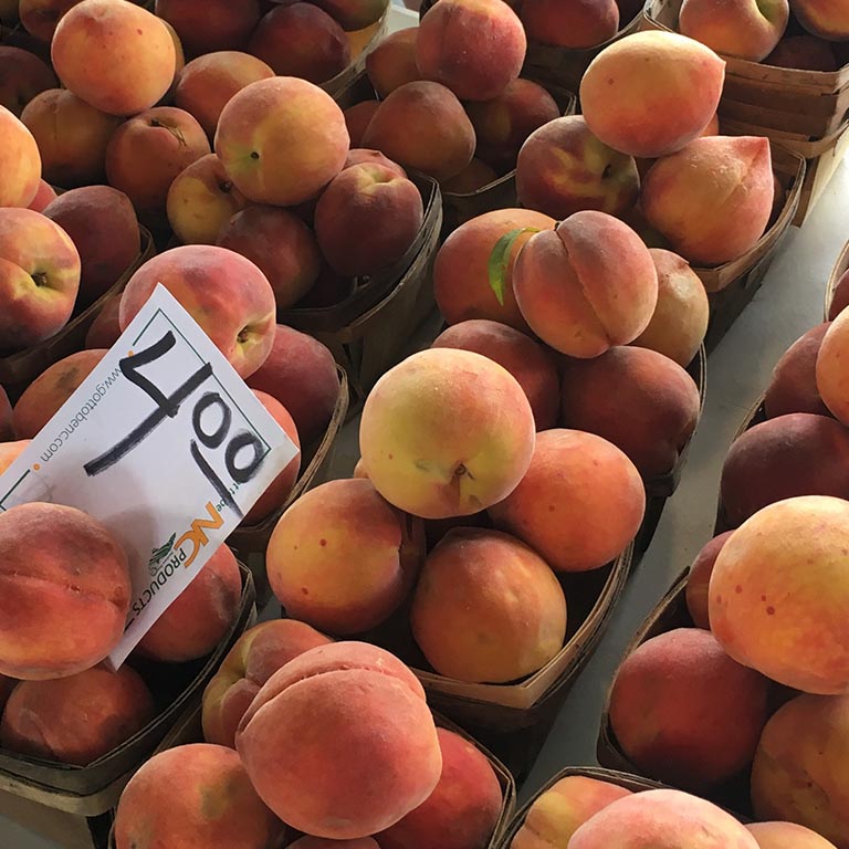Peaches at the NC Farmers Market