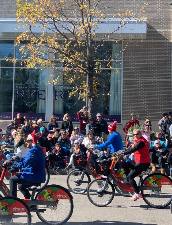 2018 Raleigh Christmas Parade Citrix bikes